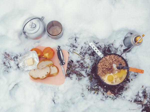 Backpack cooking winter